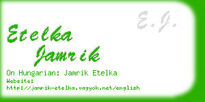 etelka jamrik business card